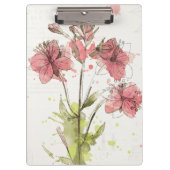花の暗いピンクのしぶき クリップボード (正面)