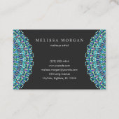 花の曼荼羅のオーナメント 名刺 (裏面)