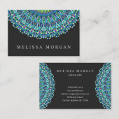 花の曼荼羅のオーナメント 名刺 (正面/裏面)