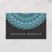 花の曼荼羅のオーナメント 名刺 (正面)