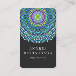 花の曼荼羅のオーナメント 名刺