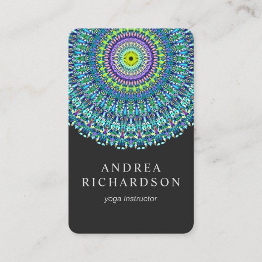 花の曼荼羅のオーナメント 名刺 (正面)