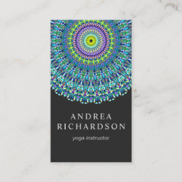 花の曼荼羅のオーナメント 名刺