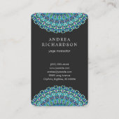 花の曼荼羅のオーナメント 名刺 (裏面)