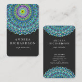 花の曼荼羅のオーナメント 名刺 (正面/裏面)