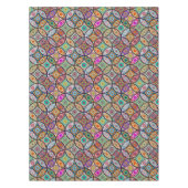 花の曼荼羅のクリエイティブは芸術パターンを一周します テーブルクロス (正面)