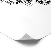 花の曼荼羅の生命の神聖な幾何学の種子 ポスター (角)