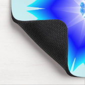 花の曼荼羅の青のマウスパッド マウスパッド (コーナー)