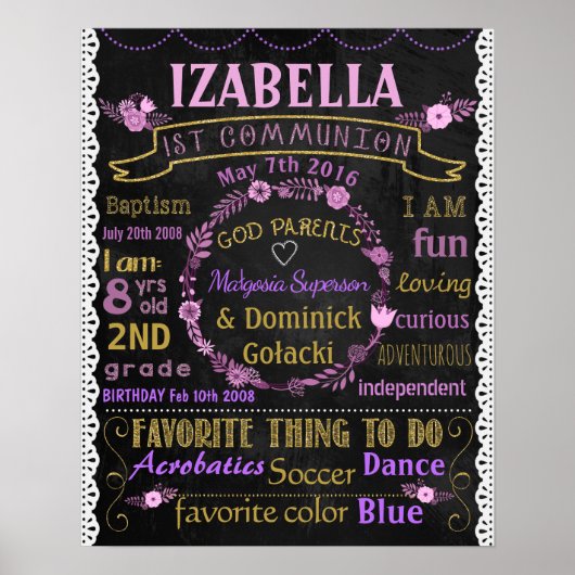 花の最初の聖餐式の看板ポスター235 ポスター (正面)
