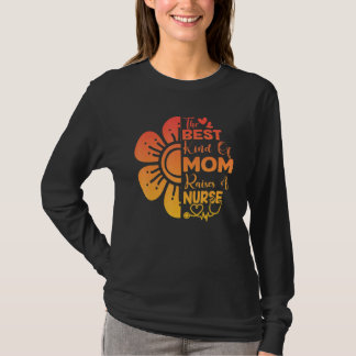 花の最高の種類の母がナース授乳母を育てる Tシャツ