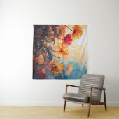 花の朝日の水の色'絵画s タペストリー (インサイチュ(横))