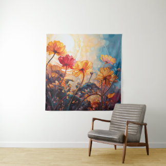 花の朝日の水の色'絵画s タペストリー