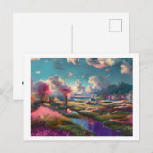 花の木が咲く風景 ポストカード (正面/裏面)