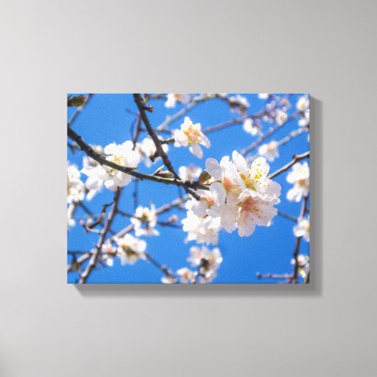 花の木でキャンバスを包んだ キャンバスプリント (正面)