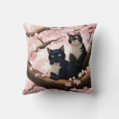 花の木にかわいいさくらんぼ クッション (裏面)