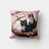 花の木にかわいいさくらんぼ クッション (正面)