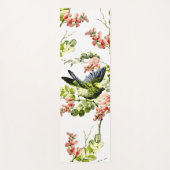 花の木に咲く美しい若いオウム ヨガマット (正面)