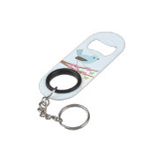 花の木に咲く青い鳥 キーホルダー栓抜き (裏面アングル)