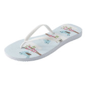 花の木に青い鳥かわいい ビーチサンダル (アングル)