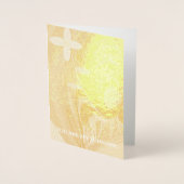 「花の木の切り株」フォイルカード 箔カード (正面)