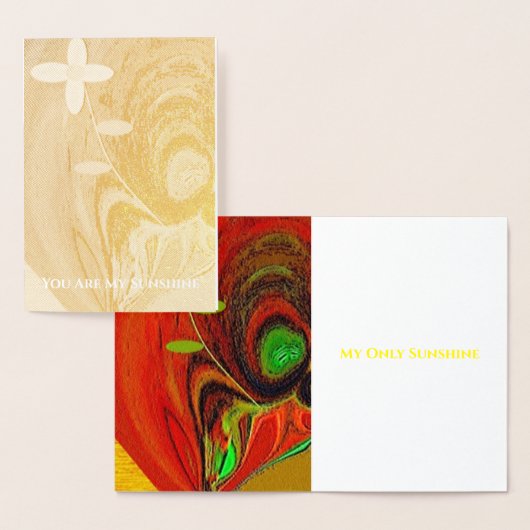 「花の木の切り株」フォイルカード 箔カード (ディスプレー)