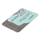 花の木の木目の日付保存 マグネット (左側)