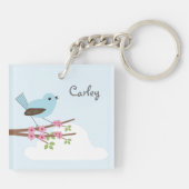 花の木の青い鳥 キーホルダー (裏面)
