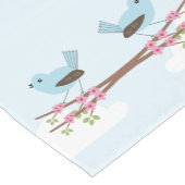 花の木の青い鳥 ショートテーブルランナー (コーナー)