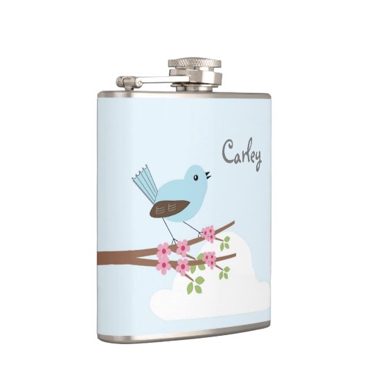花の木の青い鳥 フラスク (右)
