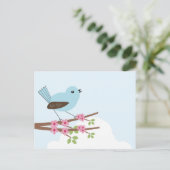 花の木の青い鳥 ポストカード (スタンド正面)