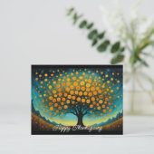 花の木 秋の休日 感謝祭 ポストカード (スタンド正面)