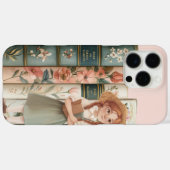 花の本がたくさん!赤毛のアンの本棚が可愛いスマホケース Case-Mate iPhoneケース (裏面 (横))
