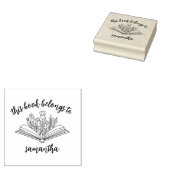 花の本この本は所有している ラバースタンプ (押印)