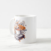 花の本と茶 – フローラ本愛好家 コーヒーマグカップ (正面左)