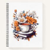 花の本と茶 – フローラ本愛好家 ノートブック (正面)