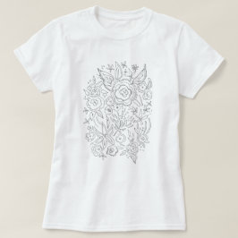 花の束のお洒落な着色 Tシャツ