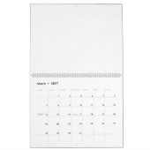 花の束の白黒写真 カレンダー (3月 2027)