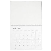 花の束の白黒写真 カレンダー (1月 2027)