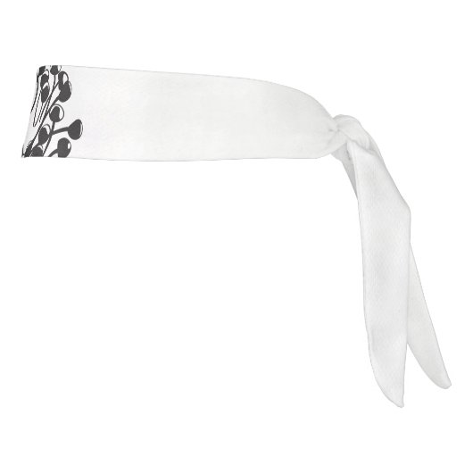 花の束の白黒写真 タイヘッドバンド (回転90)