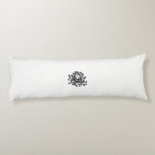 花の束の白黒写真 ボディピロー (裏面)