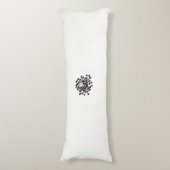 花の束の白黒写真 ボディピロー (正面縦)