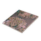 花の束は白とピンクのデジタルアート タイル (側面)