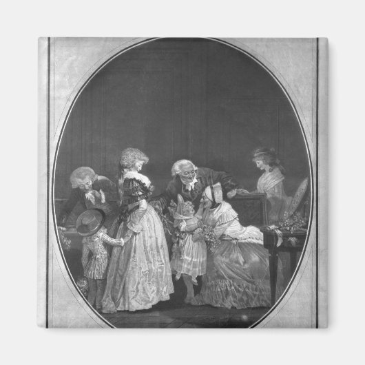 花の束や祝祖母 マグネット (正面)