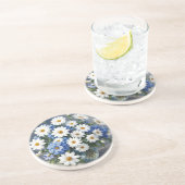 花の束エレガントデイジー水色 コースター (側面)