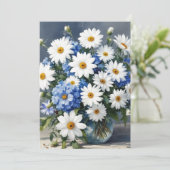 花の束エレガントデイジー水色 シーズンカード (スタンド正面)