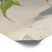 花の束エレガントデイジー水色 ポスター (角)