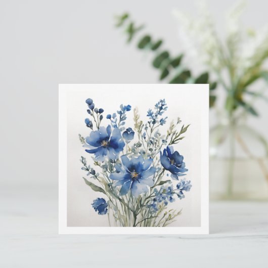 花の束エレガント水色 (スタンド正面)