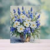 花の束エレガント水色 アクリルサイン (ニュートラル)