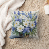 花の束エレガント水色 クッション (ブランケット)