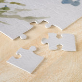 花の束エレガント水色 ジグソーパズル (側面)